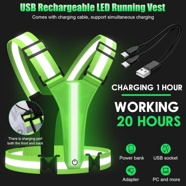 Limited time deal 51%off Rechargeable Night Walking Vest - Image 3