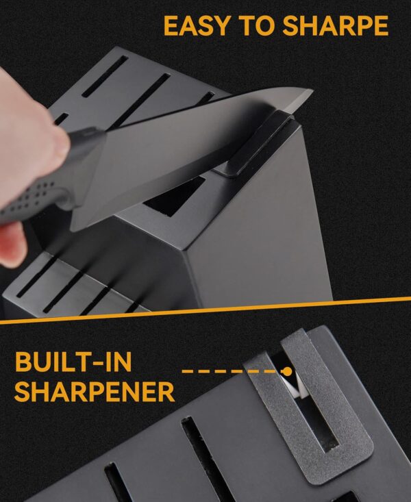 Limited time deal 60%off Kitchen Knife Set with Block Self Sharpening - Image 3